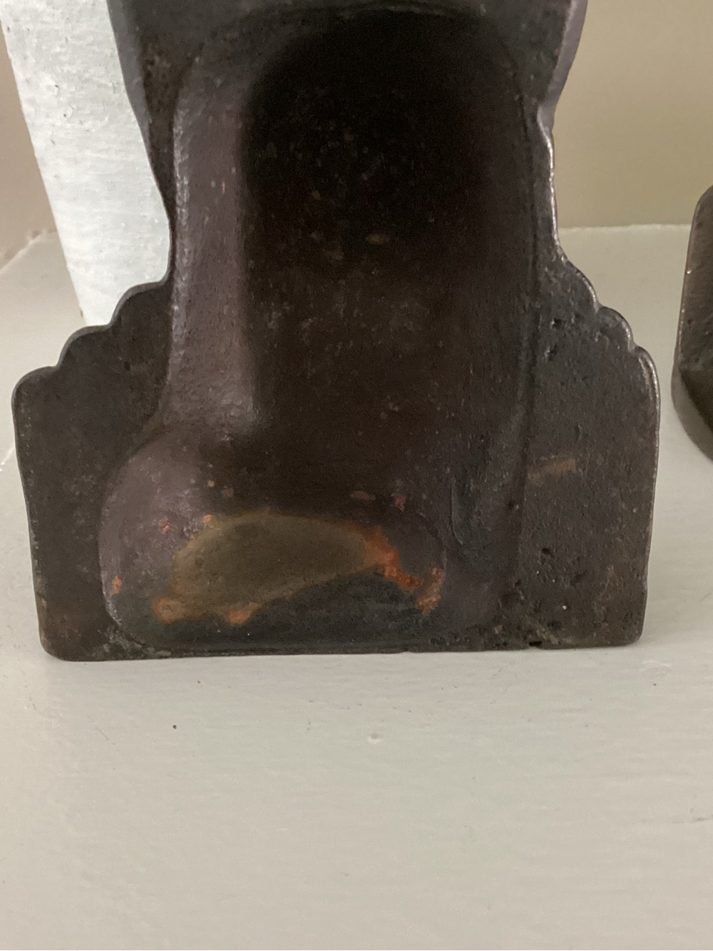 Pair of Vintage German Shepard Dog Cast Iron Bookends - Brown - Picture 9 of 9